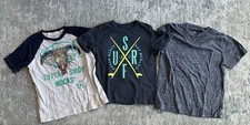 Lot 3 Gap Kids Boys Gray Tshirts Small 6-7 Yrs Ocean Surf Guitar Rock Summer Fun