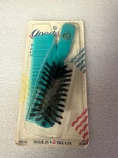 Goody Brush and Comb Set 1989 Nylon Bristles, Made in USA NOS 8122