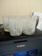 Georges Briard Icycles White 4.25"  Double Old Fashioned Tumblers (Set Of 4)