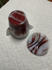 Akro Agate Milk Glass Oxblood Teapot - Children  s Dishes