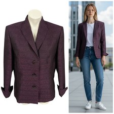 LeSuit Blazer Womens Sz 14 Purple Jacket Work...