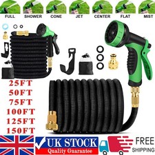 Expandable Garden Hose Pipe Flexible 8 Functional Water Spray Gun 25FT-100FT NEW