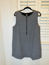 Gap Women’s Dress Zip front shift Black & White Size XL Sleeveless NWT