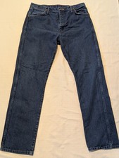 Wrangler 13MWZPW Cowboy Cut Jeans Mens 36x34 Original Fit Pre Washed Blue Denim