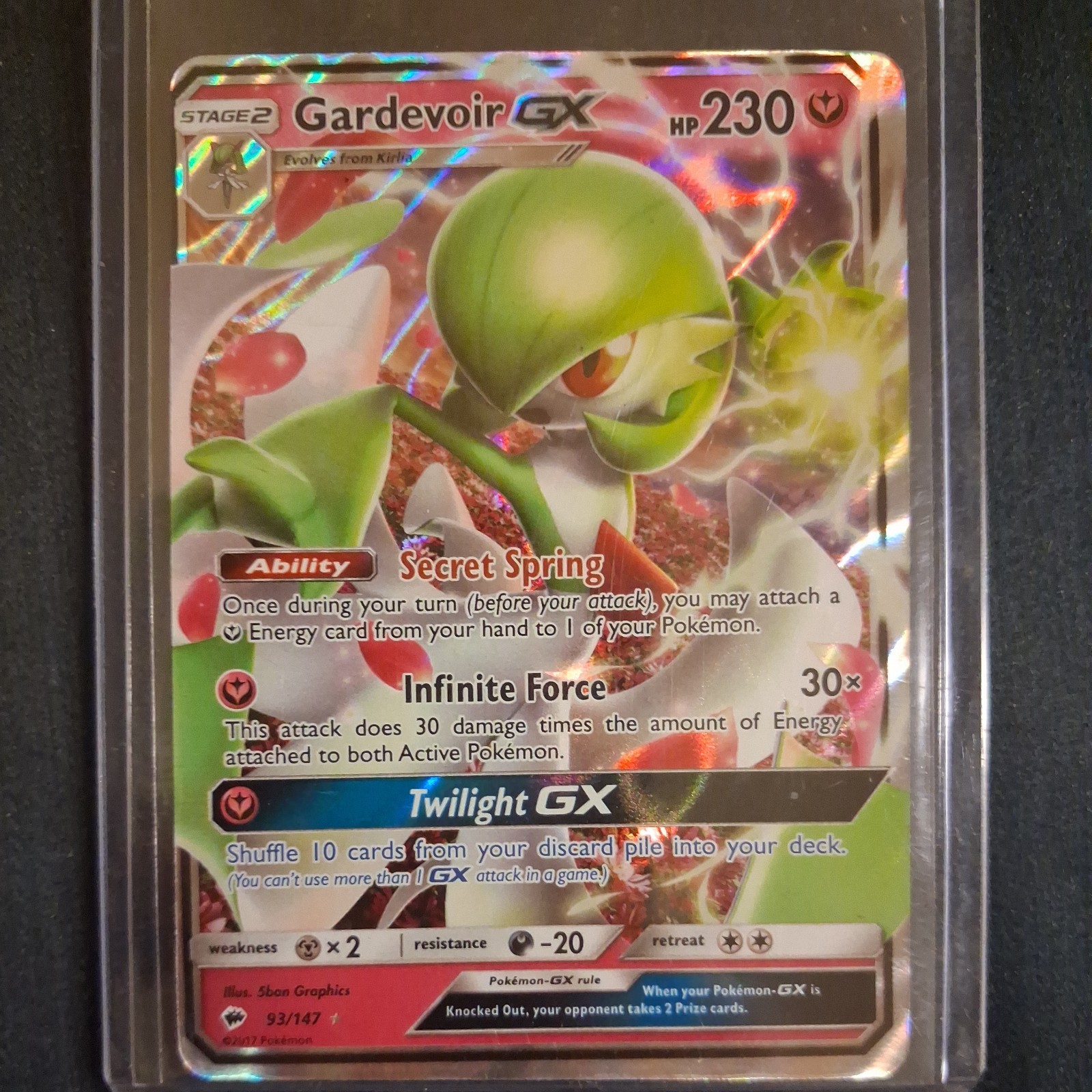 Pokemon Burning Shadows Gardevoir GX 93/147 LP 0019