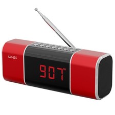 Small Digital FM Radio with Bluetooth Speaker, Portable Rechargeable USB/SD C...