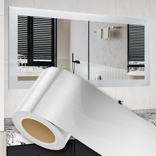 Brushed Sliver, Peel and Stick Wallpaper Borders 390 x 4 Self Adhesive Mi