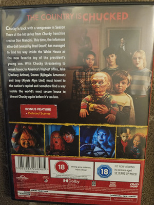 CHUCKY SEASON / SERIES 3 DVD RATED 18 HORROR CHILDS PLAY SPIN OFF