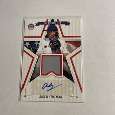 2025 Panini Stars & Stripes USA Baseball #SSM-AS Aiden Stillman Jersey Auto