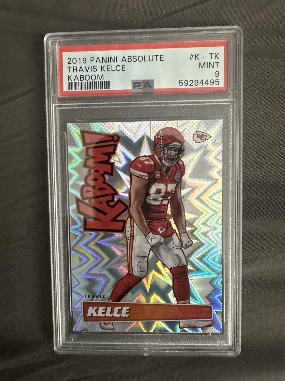 2019 Panini Absolute Kaboom Travis Kelce #K-TK PSA 9 Kansas City Chiefs