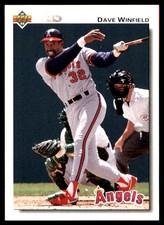 Dave Winfield 1992 Upper Deck #222 Angels MLB READ FREE SHIPPING AutographDen