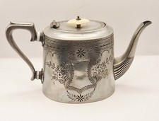 Antique Sheffield Plate Teapot, Silver-plated