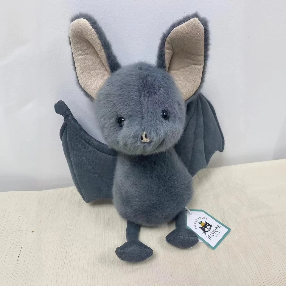 Jellycat Broox летучая мышь Хэллоуин плюшевая игрушка серый совершенно новый с ярлыком и мешок для пыли подарки ~ - Изображение 3 из 4