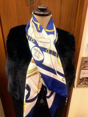 HERMÈS Silk Scarf, Equestrian Design