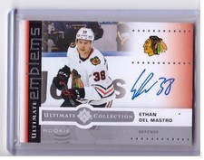 2024-25 UD Ultimate Emblems Rookie Auto #UER-ED Ethan Del Mastro - Blackhawks
