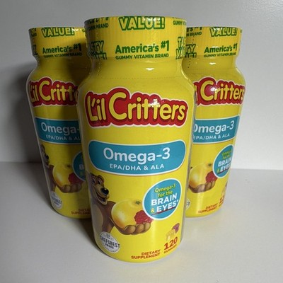 L'il Critters Omega-3 EPA/DHA & ALA Gummies 120ct- 3 pack