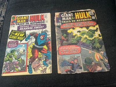 Tales to Astonish 65 & 69 1965 Incredible Hulk Giant Man Marvel Comics