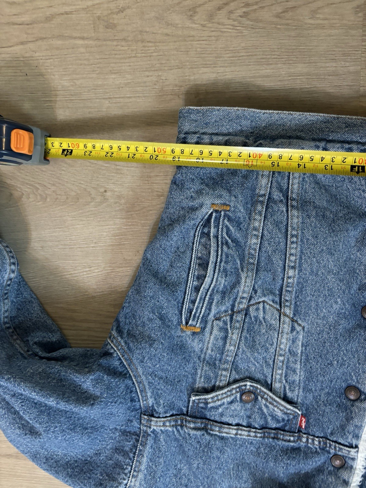 Levi’s Authentic Jacket Small Blue Denim Trucker … - image 9