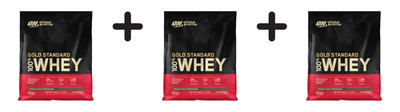 3 x Optimum Nutrition 100% Whey Gold Standard (10lbs) Double (49,14 EUR/kg)