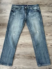 Vigoss Skinny Jeans Juniors 17 Distressed Mid Rise Full Length Stretch