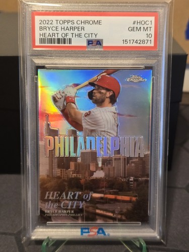 PSA 10 - 2022 Topps Chrome - Heart of the City Bryce Harper #HOC-1