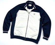 Men's FRED PERRY x BRADLEY WIGGINS Full Zip Classic Track Jacket Windbreaker XL