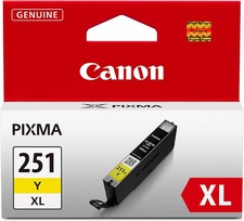 Canon CLI-251XL Genuine Yellow Ink Tank, Compatible with MG6320, IP7220 & MG5420