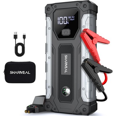5000A Portable Car Jump Starter Battery Pack 10.0L 12V 24V Gas Engine Portable