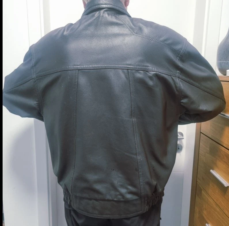 Alte Leder Jacke Bomberjacke Braun Gr 26 Flieger Lederjacke - Bild 4 von 4