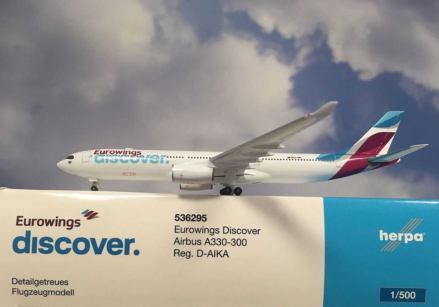 Herpa Wings 1:500  Airbus A330-300  Eurowings Discover 536295 Modellairport500