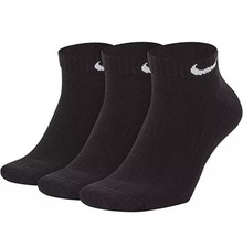 Nike Everyday Cotton Cushioned Low Socks Black Dri-Fit Training 3 Pack Size L