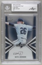 2019 Leaf Flash Pre-Production Proof Blue Clear Unsigned 1/1 Seth Johnson 1b3