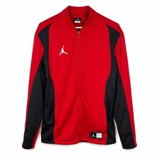 Men Nike Air Jordan Flight Full Zip Track Jacket LARGE Red/Grey 924707-657
