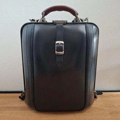 Sac à dos ARTPHERE K-Line cuir Dulles manche bois noir Japon - Photo 1/4