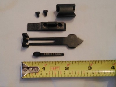 Rifle Barrel Rear & Front Sight / Front Sight Hood ,3/8'' Dovetail, Elevator Bar