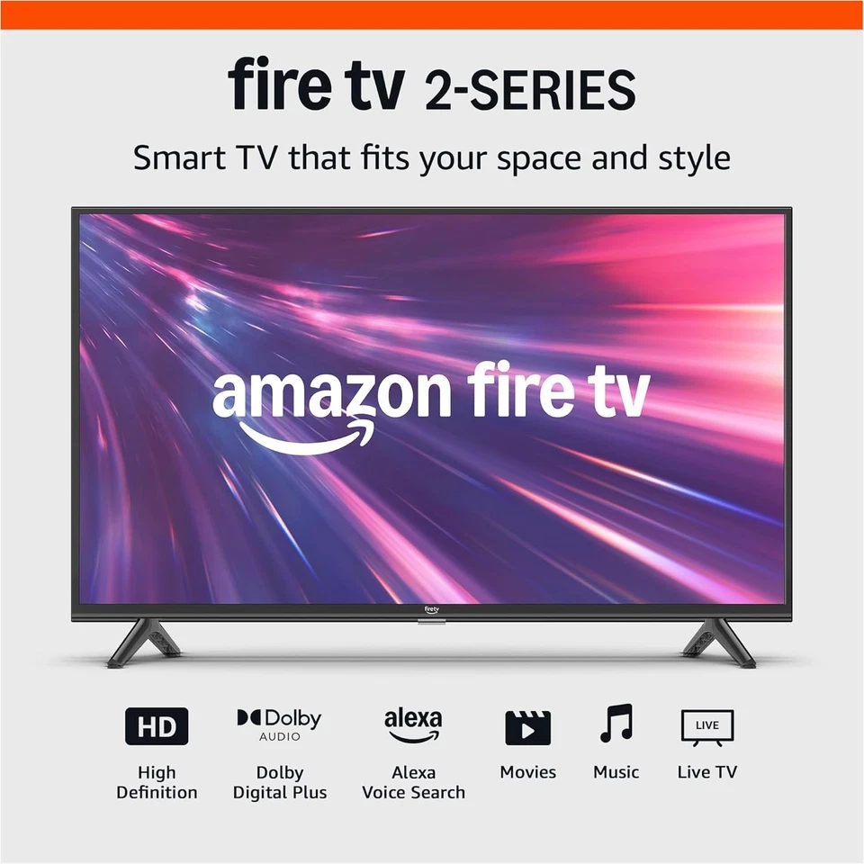 Stream Live TV - 32" HD Smart TV with Fire TV, Alexa Remote - Image 3 of 4