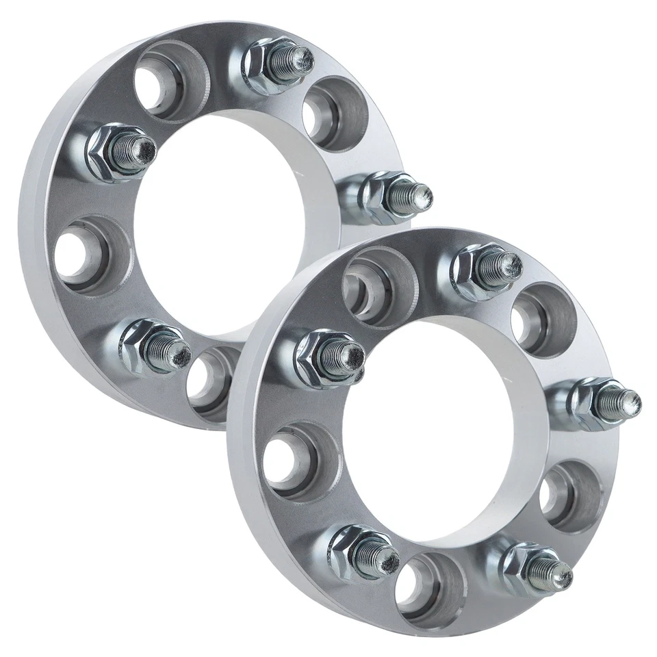 2pcs 1.25" 5x4.75 M12x1.5 Wheel Spacers Adapters for Chevy Camaro Corvette Foto 2 de 4