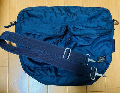 #ad Yoshida Bag Porter Force Shoulder Bag Navy Made in Japan Gift $174.00