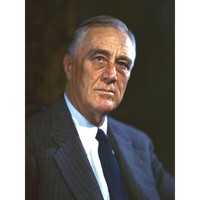 Us-PräSident Franklin D. Roosevelt ExtragroßEr Leinwanddruck