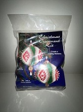 Sulyn Christmas Ornament Kit 208-A Green Jubilee VTG Sequin Bead Satin New