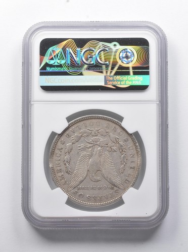 MINT ERROR VF35 1921-D Morgan Silver Dollar Curved Clip @ 3:00 NGC *7870 - Picture 2 of 3