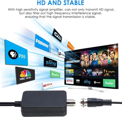 4K Rewave TV-Antenne 2025 - 360° Empfang, Verstärker, Plug & Play, 3.5m Kabel - Bild 11 von 20