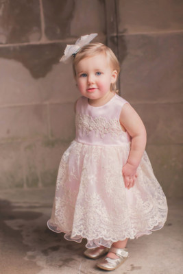 New Mai Li Rose Infant Toddler Girl's PINK Crochet Lace Fancy Party DRESS |  eBay