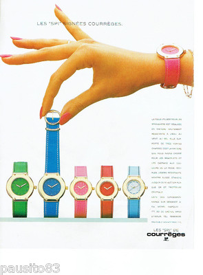REKLAME WERBUNG 115 1987 Courrèges les montres SPI