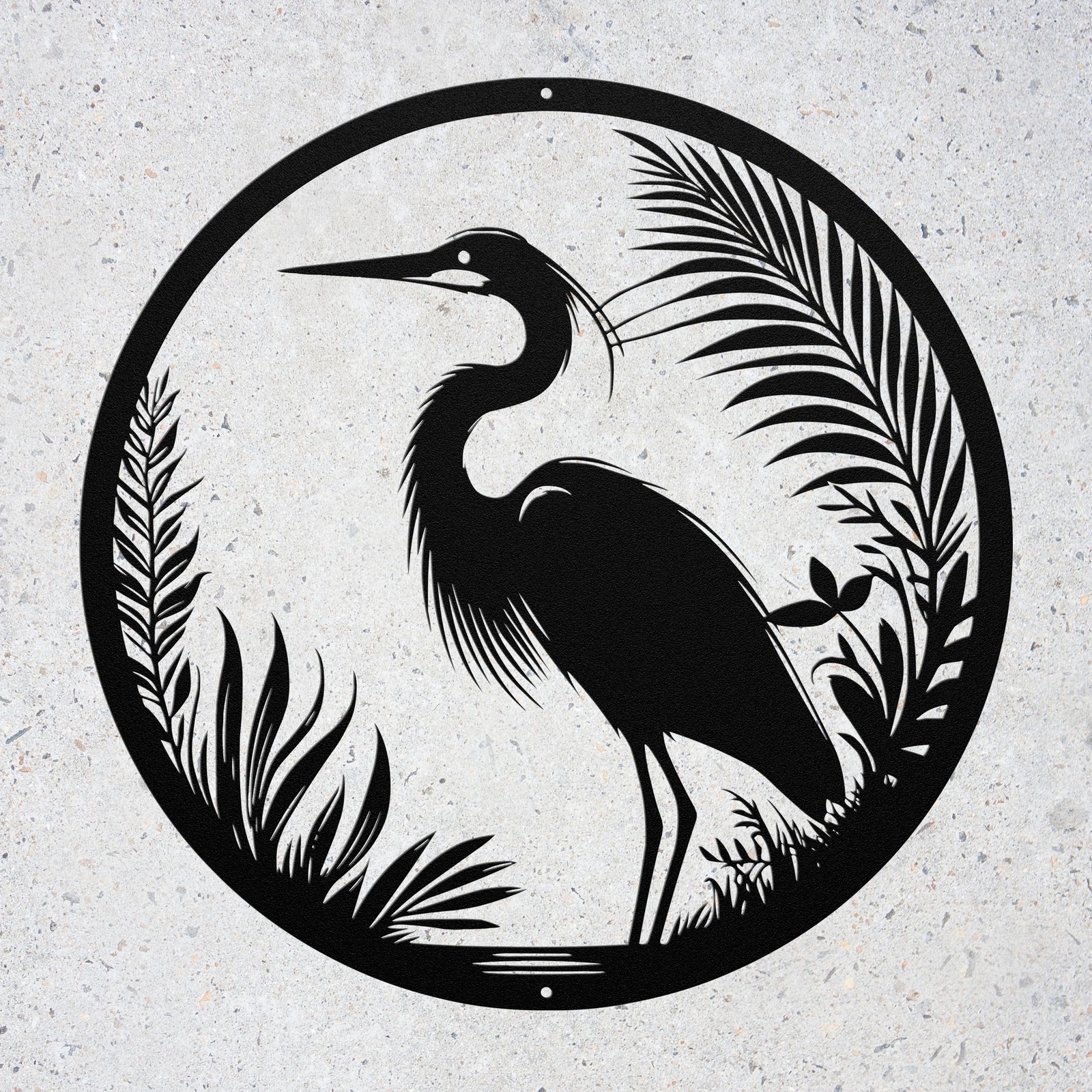 Heron Bird Metal Art Sign Home Decor Gift Indoor Outdoor Heron Lover Gifts