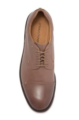 $195 - Donald Pliner Cameron Taupe Cap Toe Leather Oxfords 