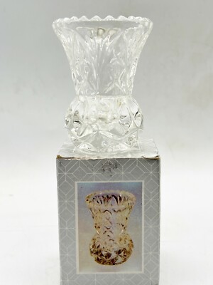 VINTAGE LIPPERT VASE 8cm KRISTALL D ADRIANA BOXED KRISTALLVASE