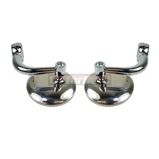 3" Round Polish Stainless Steel Peep Mirrors 1 Pair Hot Rat Rod Custom Side door