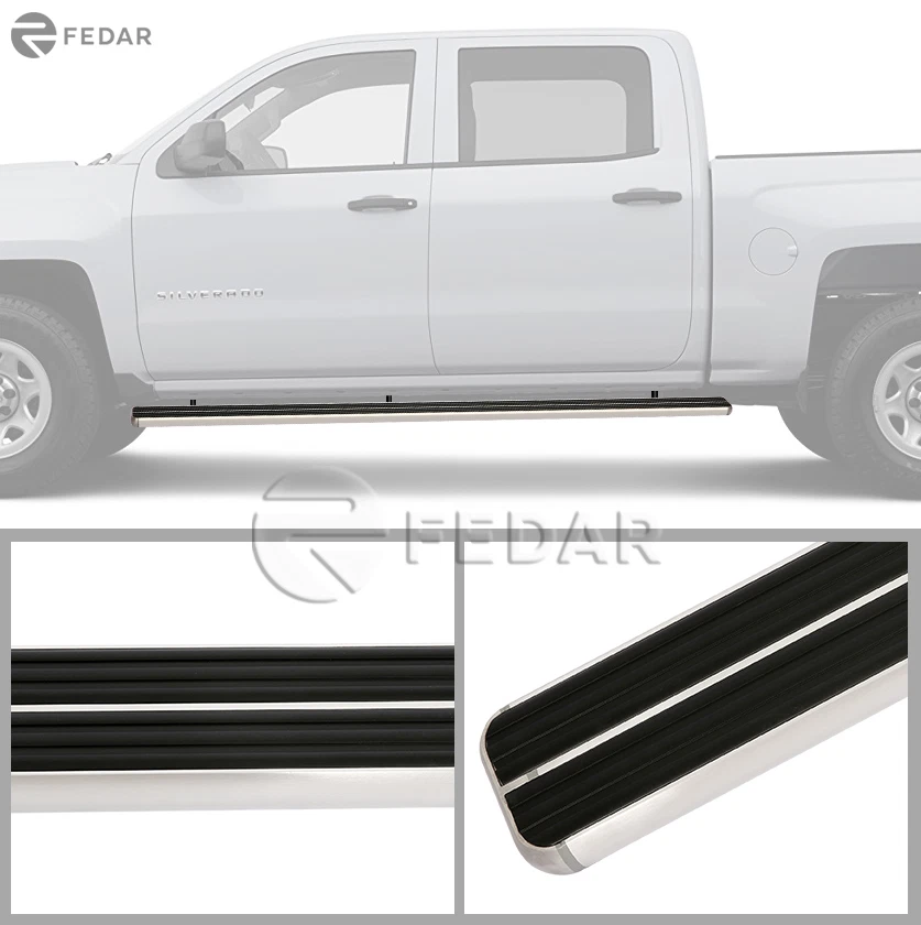 Fedar se adapta a camioneta Silverado/Sierra 07-16 doble cabina modelos seleccionados escalón lateral Foto 2 de 4