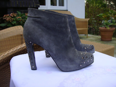 Roger Vivier PARIS Stiefeletten Gr. 39 Grau Wildleder